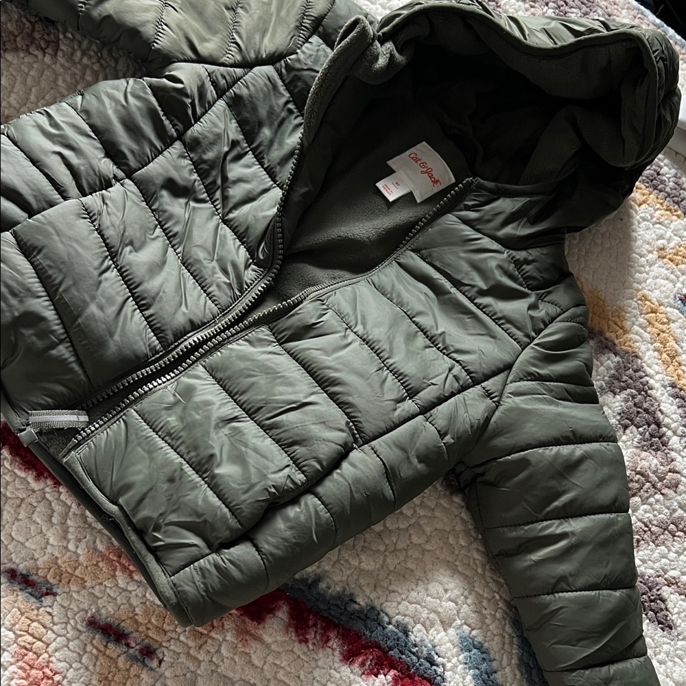 Cat & Jack Dark Green Puffer Jacket